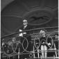 Achille Lauro assiste dalla tribuna delle autorit ...