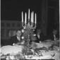 Togliatti e Nenni a tavola; al centro un candelabr ...