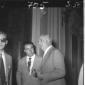 Armando Angelini colto sorridente nel varcare la p ...