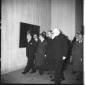Gronchi visita una sala della mostra del '600 euro ...