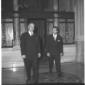 L'ambasciatore francese, Palewski,sulla sinistra,  ...