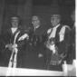 Il presidente Gronchi con due alti magistrati all' ...