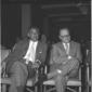 I professori Felice Ippolito e Amaldi Edoardo sedu ...