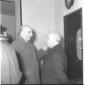 Fanfani e Campilli mentre discutono in una stanza. ...