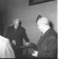 Don Luigi Sturzo e Fanfani ripresi mentre si stann ...