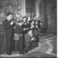 Un gruppo di fotografi in una sala del Quirinale.  ...