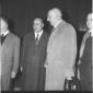 Il ministro Angelini e  Mario Riva alla stazione T ...