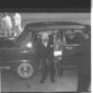 Antonio Segni ripreso mentre scende dall'automobil ...