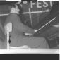 Romano Mussolini suona il pianoforte durante il Te ...