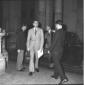 Carlo Bo ripreso mentre entra al Viminale. Totale
