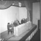 Il palco con i relatori del convegno sull'analfabe ...