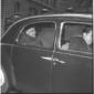 Fanfani in automobile, con un uomo - totale