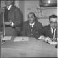 Giovanni Galloni e Pieraccini seduti al tavolo deg ...