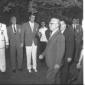Gronchi e Andreotti con alcuni atleti olimpici nei ...