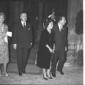 Andreotti e Pella con le rispettive mogli all'usci ...