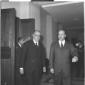 Il professore Giuseppe Petrilli e Giorgio Bo escon ...