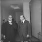 Il ministro Giorgio Bo e Giuseppe Petrilli in un c ...