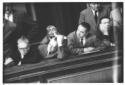 Politici diversi sui banchi del Senato in occasion ...