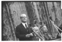 Gronchi durante il suo intervento al congresso eur ...