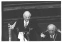 Segni tiene un discorso al Senato in occasione del ...