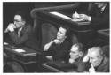 Senatori durante il voto di fiducia al governo Seg ...