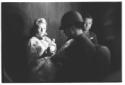 Anita Ekberg ripresa con due attori durante una sc ...