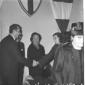 Aldo Moro stringe la mano a Tina Anselmi intervenu ...