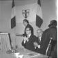 Aldo Moro ripreso mentre si appresta a tenere il s ...