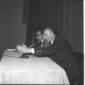 Indro Montanelli e Francesco Compagna durante un d ...