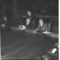 Reale, Andreotti e Pieraccini seduti ad un tavolo  ...