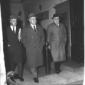 Lezzi, De Martino e Santi mentre salgono le scale  ...