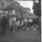 Dimostrazione degli edili in una strada di Roma -  ...