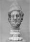 Testa greco-romana di uomo barbuto con c ...