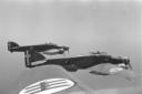 Tre bombardieri S-79 in volo sul Mediter ...
