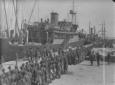 Truppe italiane nel porto di Durazzo