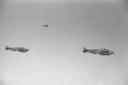 Due bombardieri SM 79 e un caccia Fiat C ...